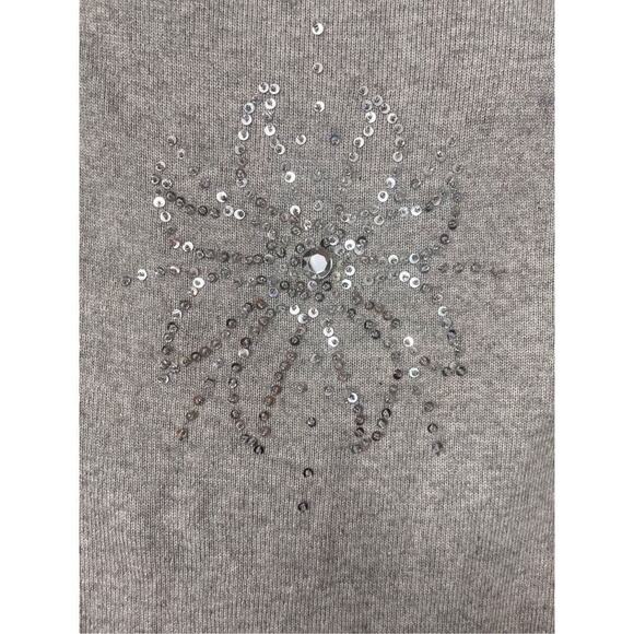 New Arden B Gray Silk Cashmere Boat Neck Sweater Women’s Small - Picture 3 of 9